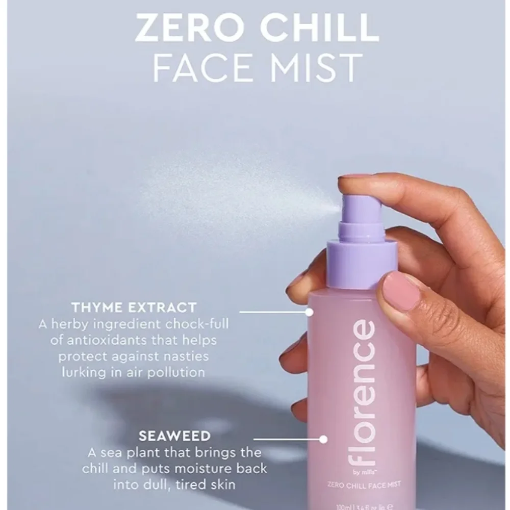 Florence By Mills Zero Chill Face Mist - NIB 3.4 fl oz